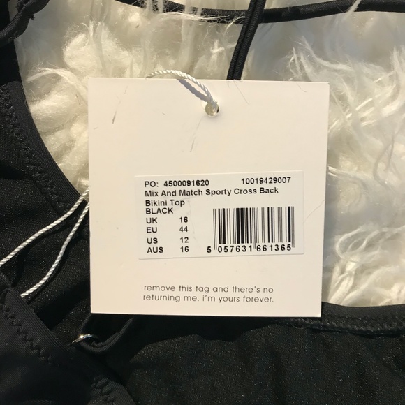 🌟 Misguided black bikini top - Picture 3 of 3